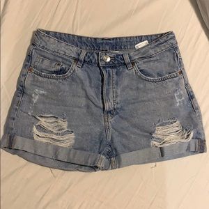 H&M High Rise Distressed Shorts